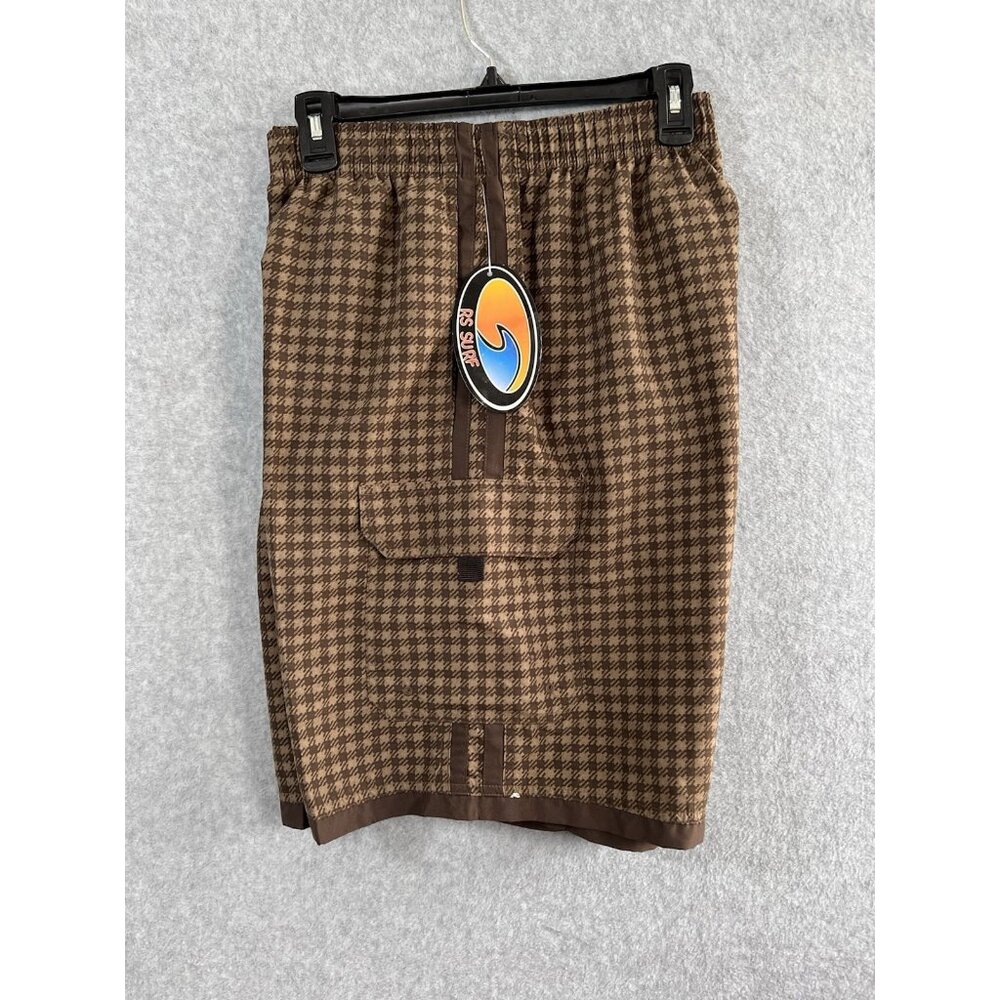 Swim Trunks 3 Pocket Cargo Swimming Shorts Suit Beach Surf Board Swimwear check